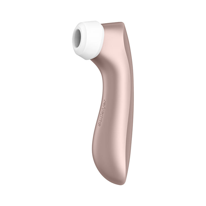 Satisfyer Pro 2+ Rose Gold - Rose Gold Touch-Free USB-Rechargeable Clitoral Stimulator with Vibration - SATPRO2V