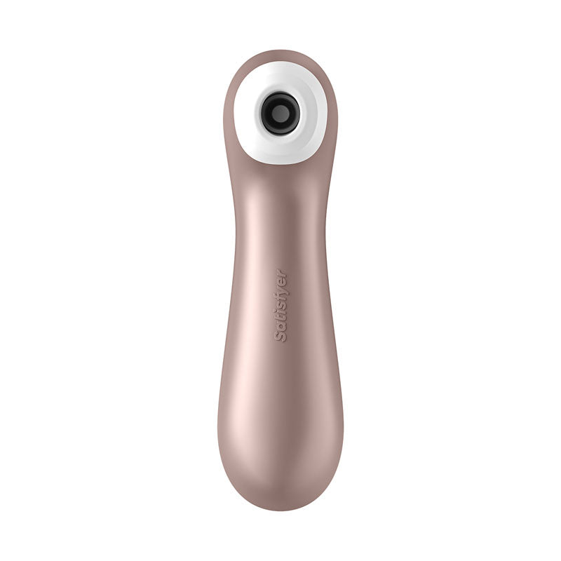Satisfyer Pro 2+ Rose Gold - Rose Gold Touch-Free USB-Rechargeable Clitoral Stimulator with Vibration - SATPRO2V