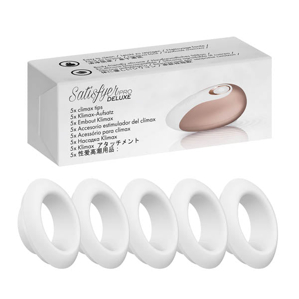 Satisfyer Pro Deluxe Climax Heads - 5 Replacement Silicone Heads for Satisfyer Pro Deluxe - SATPRODELHEAD