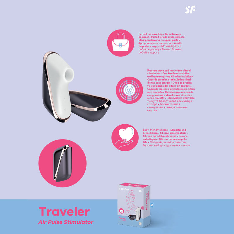 Satisfyer Pro Traveller - USB Rechargeable Touch-Free Clitoral Stimulator - SATPROTRAV