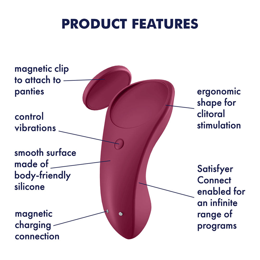 Satisfyer Sexy Secret - App Contolled USB-Rechargeable Panty Vibrator - SATSSPV
