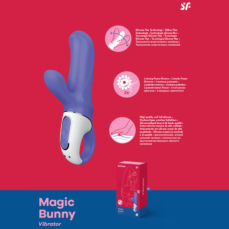 Satisfyer Vibes - Magic Bunny - Purple USB Rechargeable Rabbit Vibrator - SATV-MB