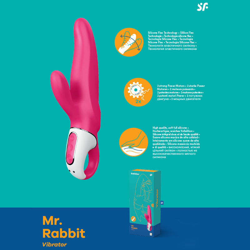 Satisfyer Vibes - Mister Rabbit - Pink USB Rechargeable Rabbit Vibrator - SATV-MR