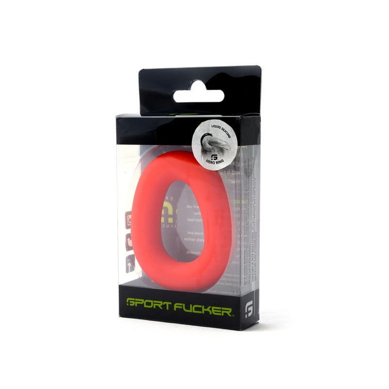Sport Fucker Hero Ring - Red - Red Cock Ring - SF20837