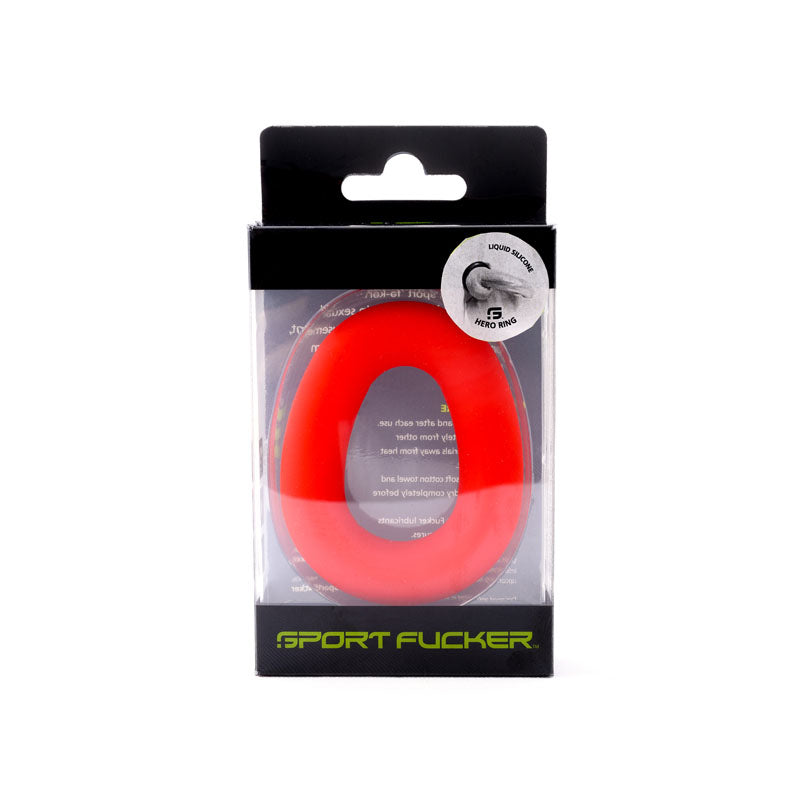 Sport Fucker Hero Ring - Red - Red Cock Ring - SF20837