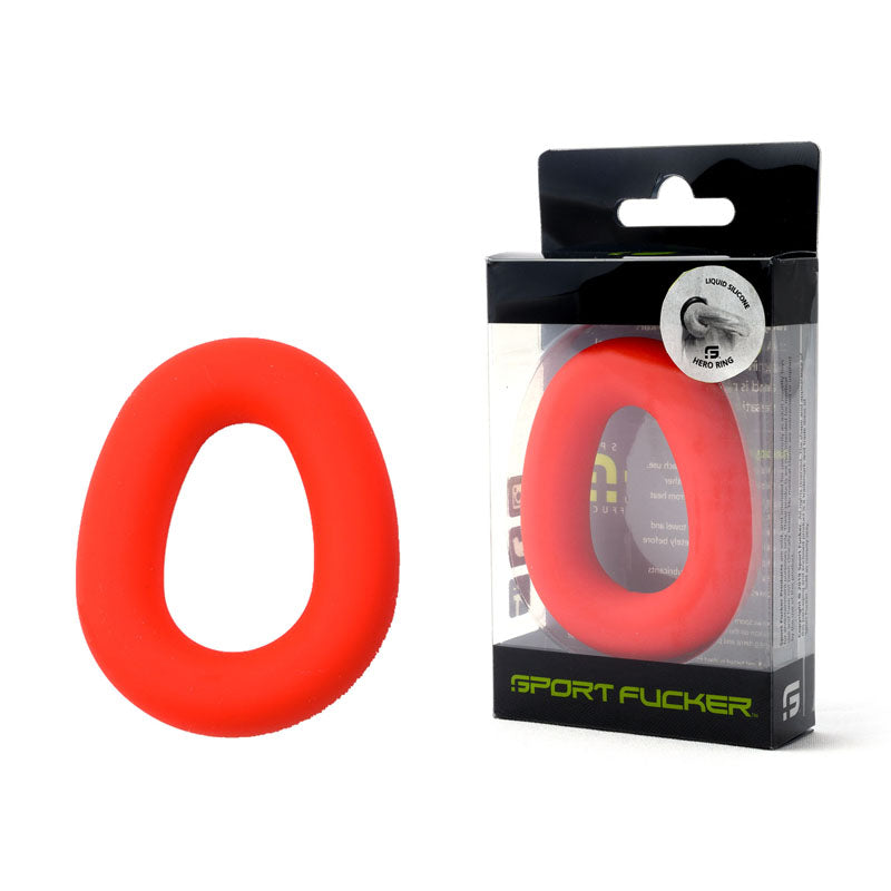 Sport Fucker Hero Ring - Red - Red Cock Ring - SF20837