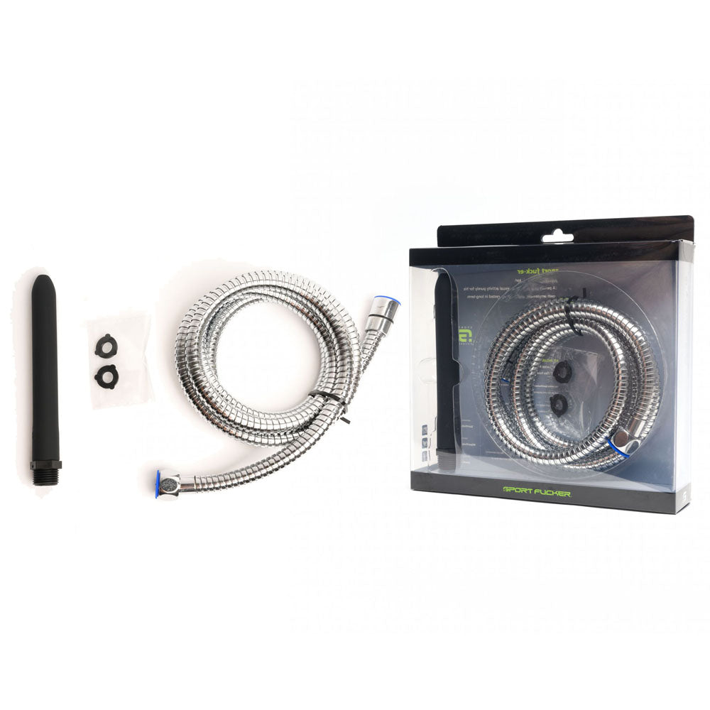 Sport Fucker Hydro Shot Travel Kit - Black 15 cm Clearning Nozzle with 1.8m Flex Hose Connection - SF23062