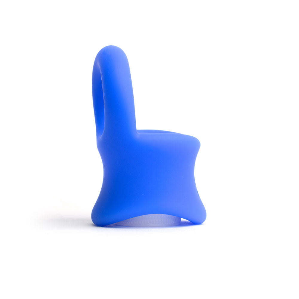 Sport Fucker Baller Ring - Blue Liquid Silicone Cock Ring with Ball Stretcher - SF23096