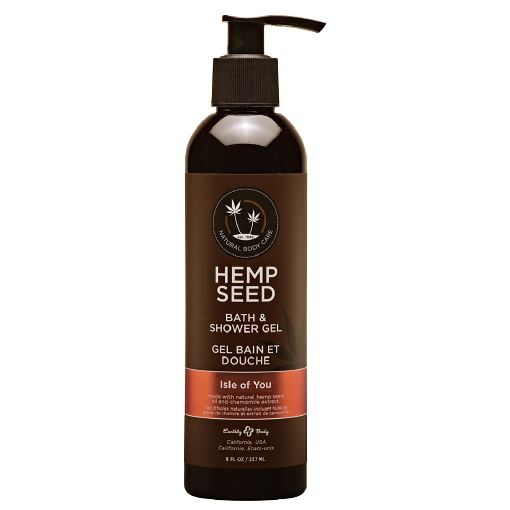 Hemp Seed Bath & Shower Gel - Isle Of You - Isle Of You (Coconut Water, Citrus & Vanilla) Scented - 237 ml Bottle - SG052