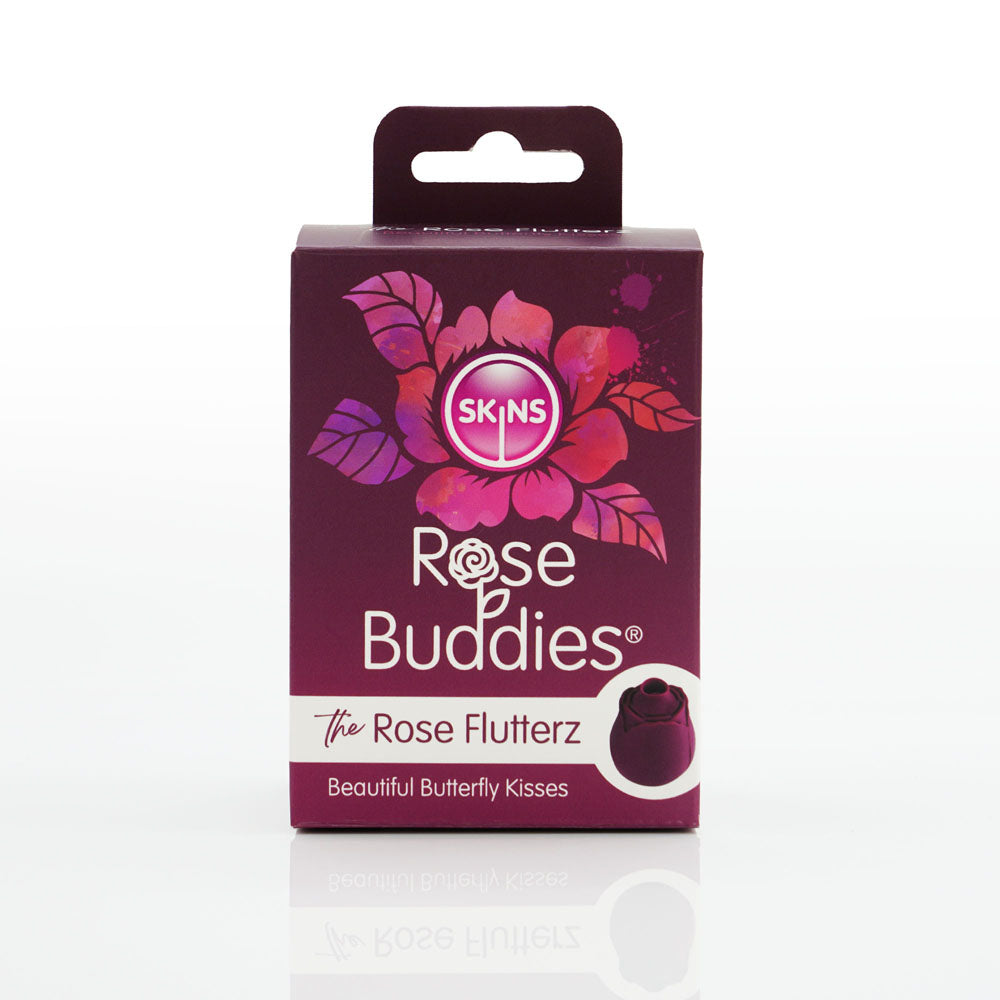 Skins Rose Buddies - The Rose Flutterz - Purple USB Rechargeable Flicking Rose Stimulator - SKRBRFZ