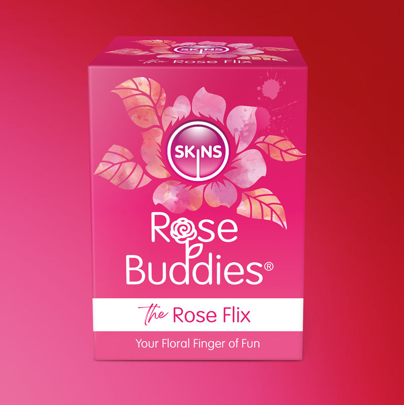 Skins Rose Buddies - The Rose Flix - Pink USB Rechargeable Flicking Rose Stimulator - SKRBRF