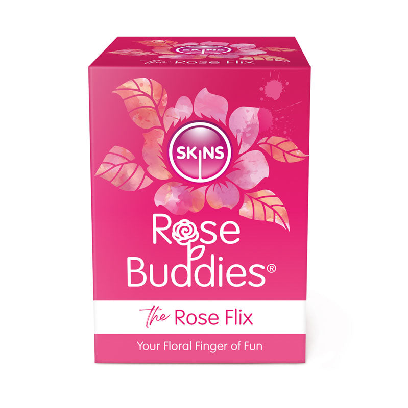 Skins Rose Buddies - The Rose Flix - Pink USB Rechargeable Flicking Rose Stimulator - SKRBRF