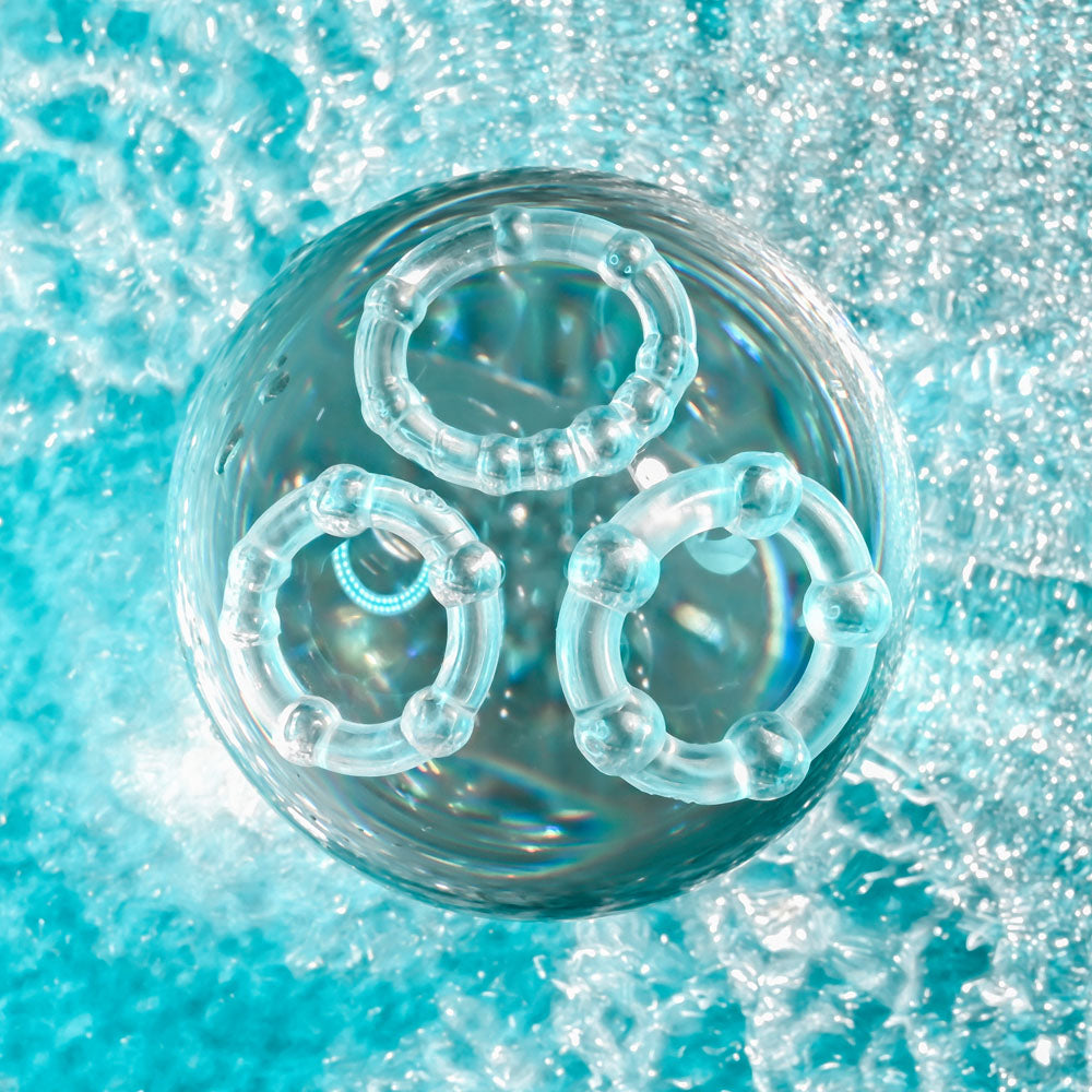 Selopa ERECTION RINGS - Clear Cock Rings - Set of 3 - SL-CR-3502-2
