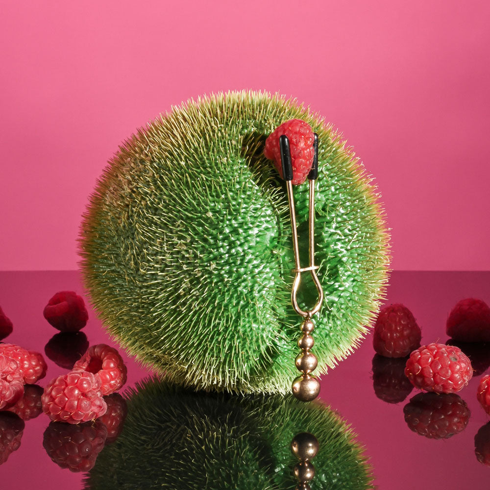 Selopa BEADED NIPPLE CLAMPS - Rose Gold - Rose Gold Nipple Clamps - Set of 2 - SL-NC-3564-2