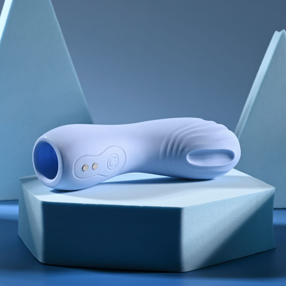 Selopa GOOD POINT - Purple USB Rechargeable Hollow Vibrating Finger Stimulator - SL-RS-4493-2