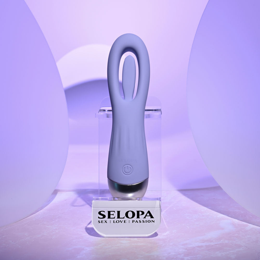 Selopa IN A FLAP - Purple 15 cm USB Rechargeable Flicking Stimulator - SL-RS-4554-2