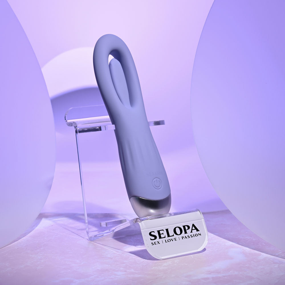Selopa IN A FLAP - Purple 15 cm USB Rechargeable Flicking Stimulator - SL-RS-4554-2