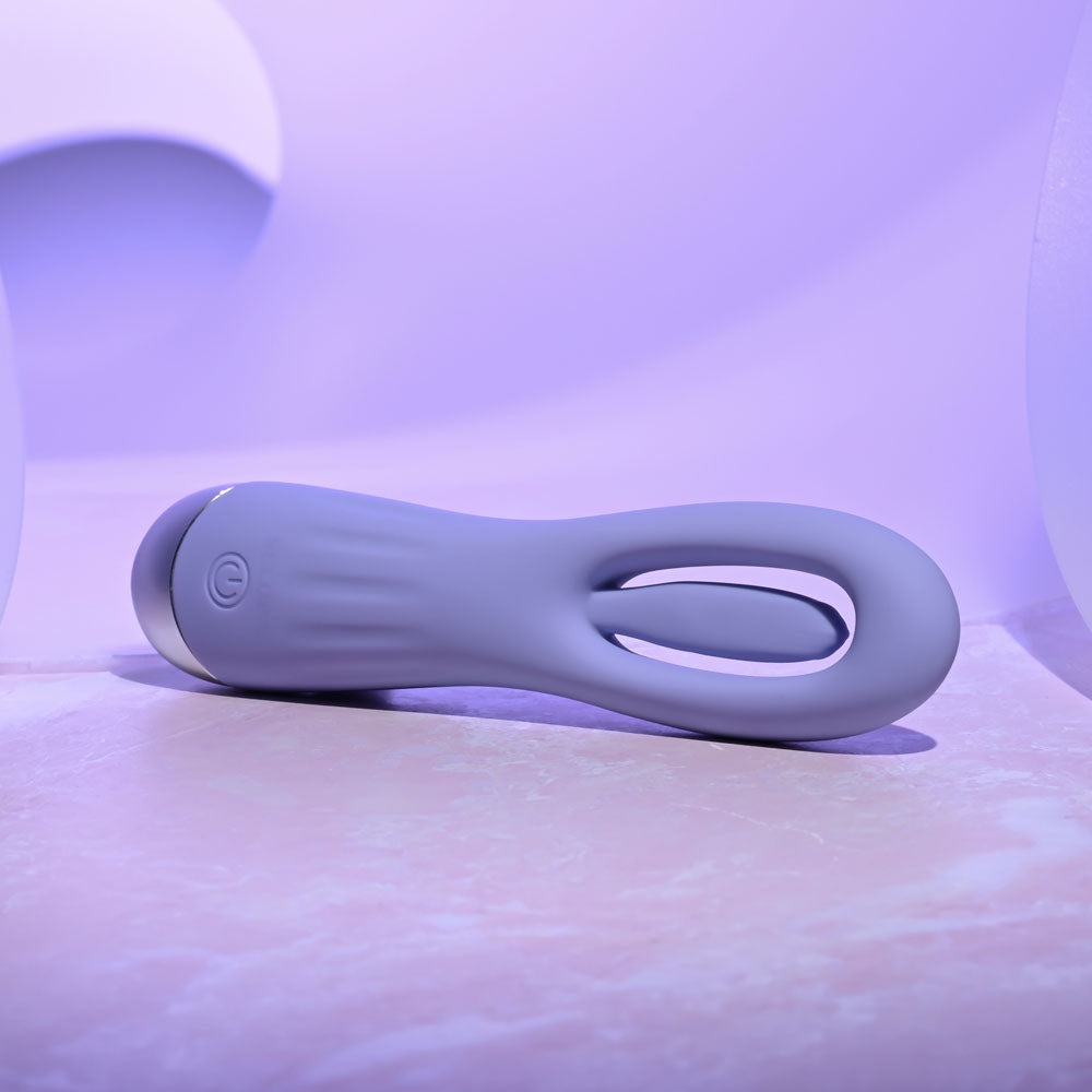 Selopa IN A FLAP - Purple 15 cm USB Rechargeable Flicking Stimulator - SL-RS-4554-2