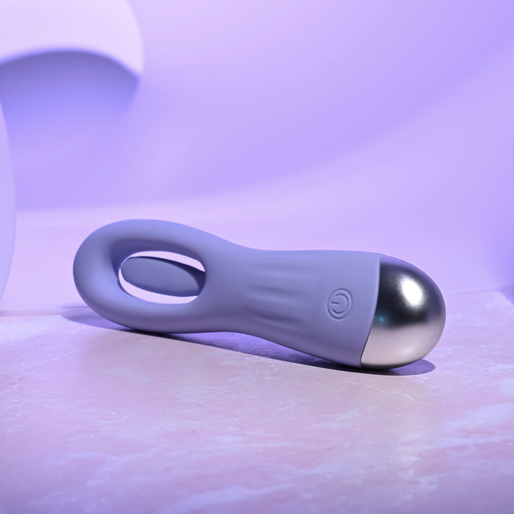 Selopa IN A FLAP - Purple 15 cm USB Rechargeable Flicking Stimulator - SL-RS-4554-2