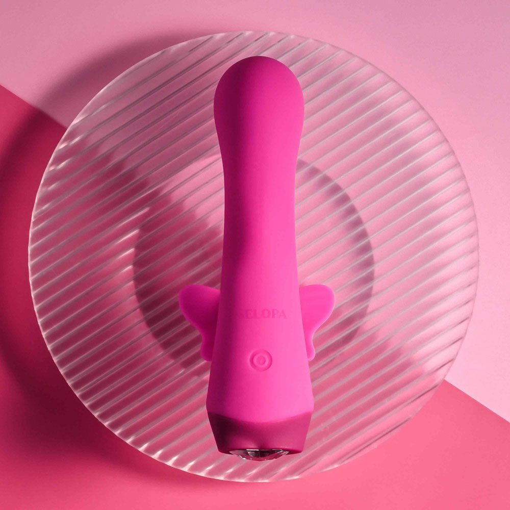 Selopa BUTTERFLY LOVE - Pink 13.8 cm USB Rechargeable Butterfly Vibrator - SL-RS-5384-2