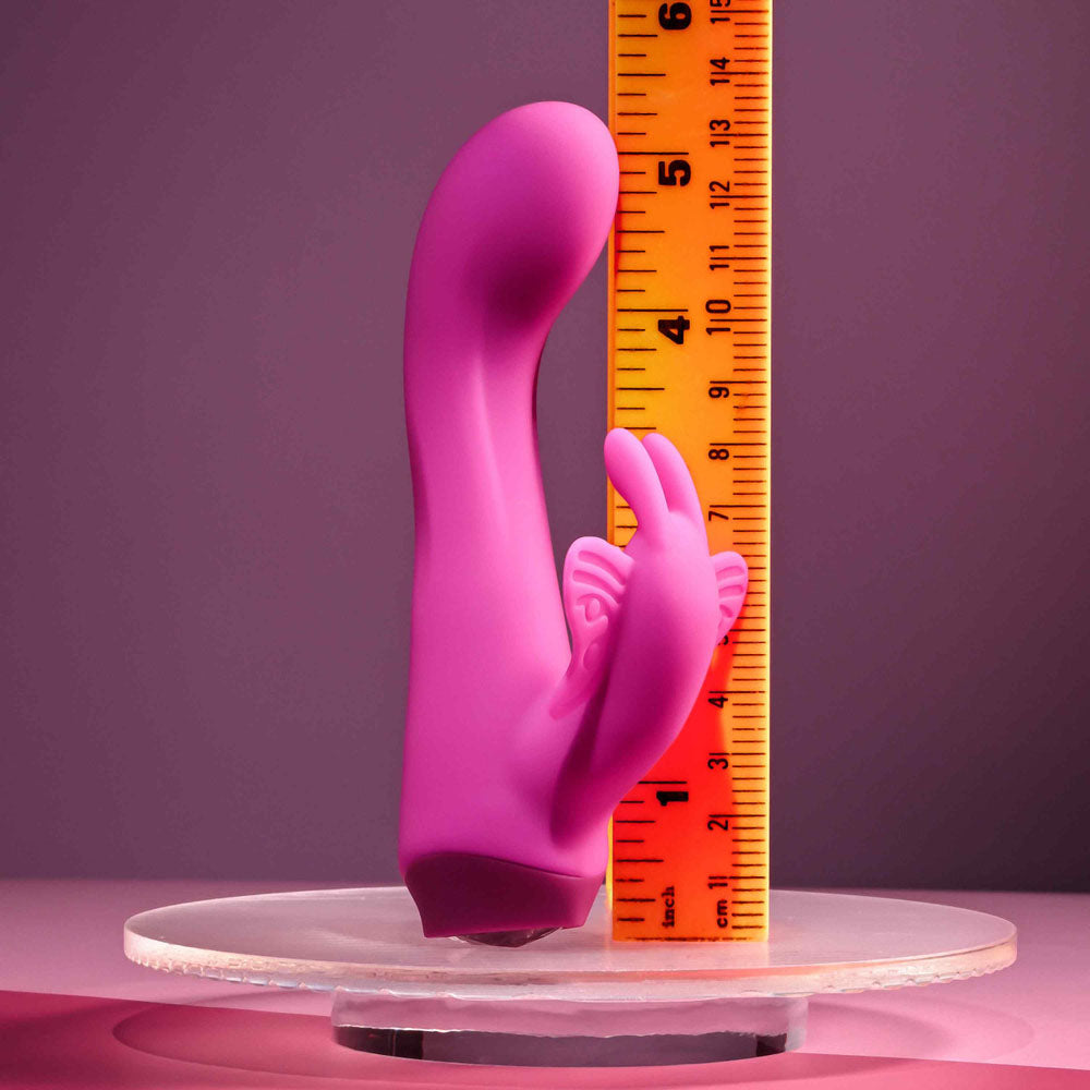 Selopa BUTTERFLY LOVE - Pink 13.8 cm USB Rechargeable Butterfly Vibrator - SL-RS-5384-2