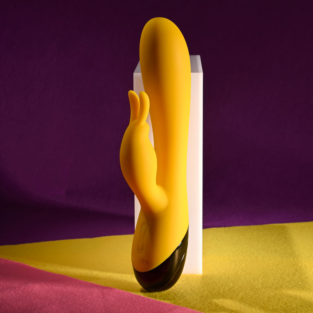 Selopa BUZZZ BUNNY - Yellow 19.7 cm USB Rechargeable Rabbit Vibrator - SL-RS-5827-2