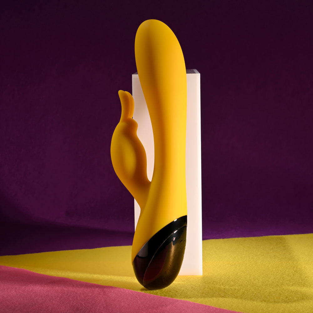Selopa BUZZZ BUNNY - Yellow 19.7 cm USB Rechargeable Rabbit Vibrator - SL-RS-5827-2