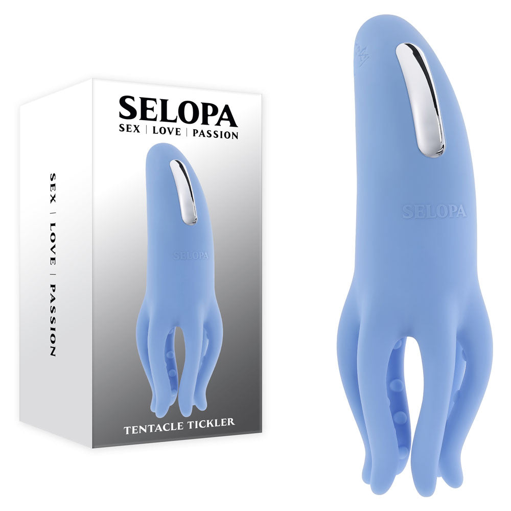 Selopa TENTACLE TICKLER - Blue USB Rechargeable Vibrating Stimulator - SL-RS-6268-2