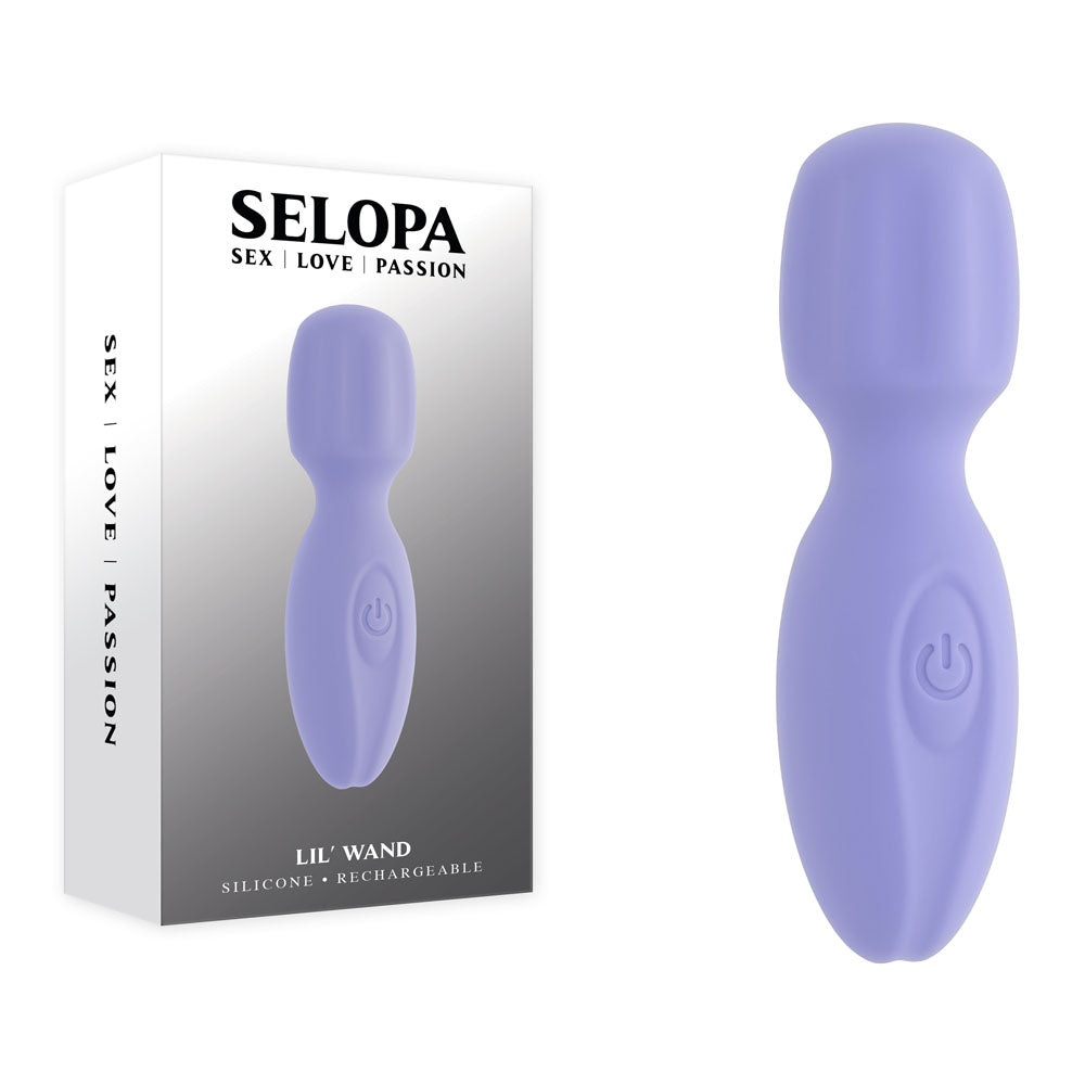 Selopa LIL' WAND - Purple 11 cm USB Rechargeable Massage Wand - SL-RS-6855-2