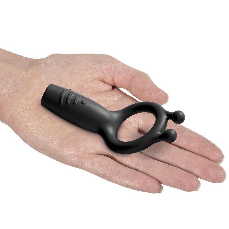 Sir Richards Vibrating Silicone Super C-Ring - Grey USB Rechargeable Vibrating Cock Ring - SR1058