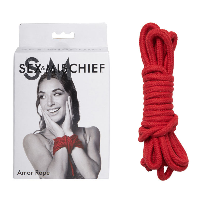 Sex & Mischief Amor Rope - 2 Red Bondage Ropes - 4.5 m Lengths - SS09829