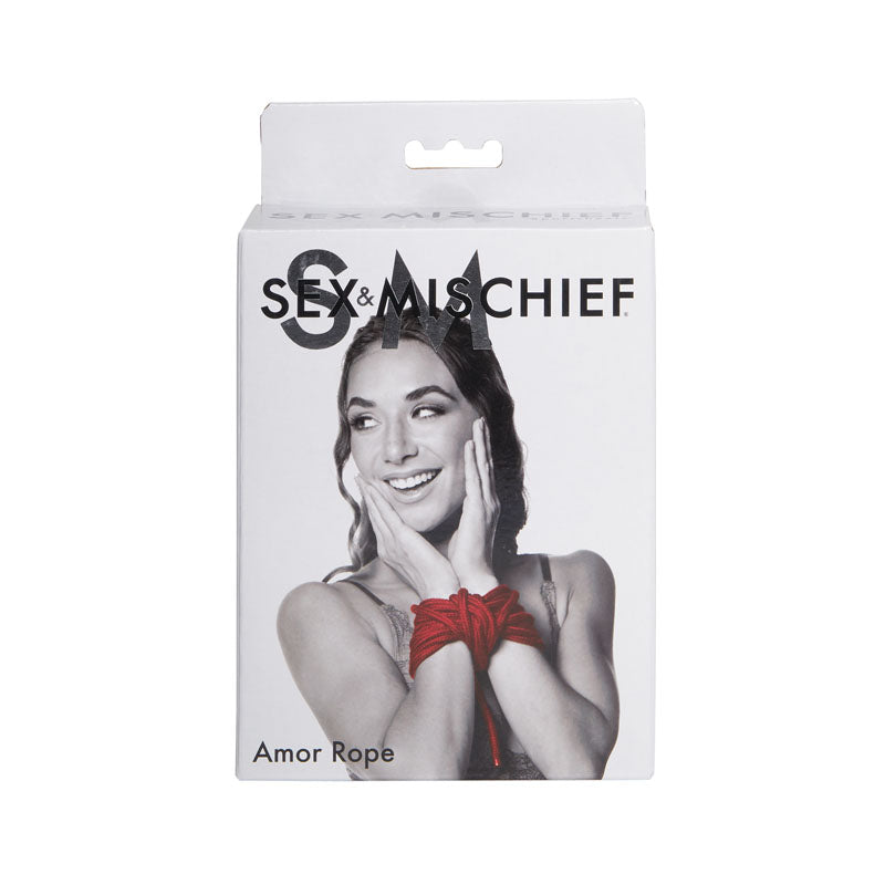 Sex & Mischief Amor Rope - 2 Red Bondage Ropes - 4.5 m Lengths - SS09829