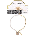 Sex & Mischief Pearl Day Collar - Pearl/Gold Necklace - SS09852