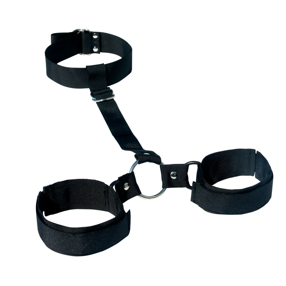 Sex & Mischief Shadow Neck and Wrist Restraint - Black Restraints - SS09910