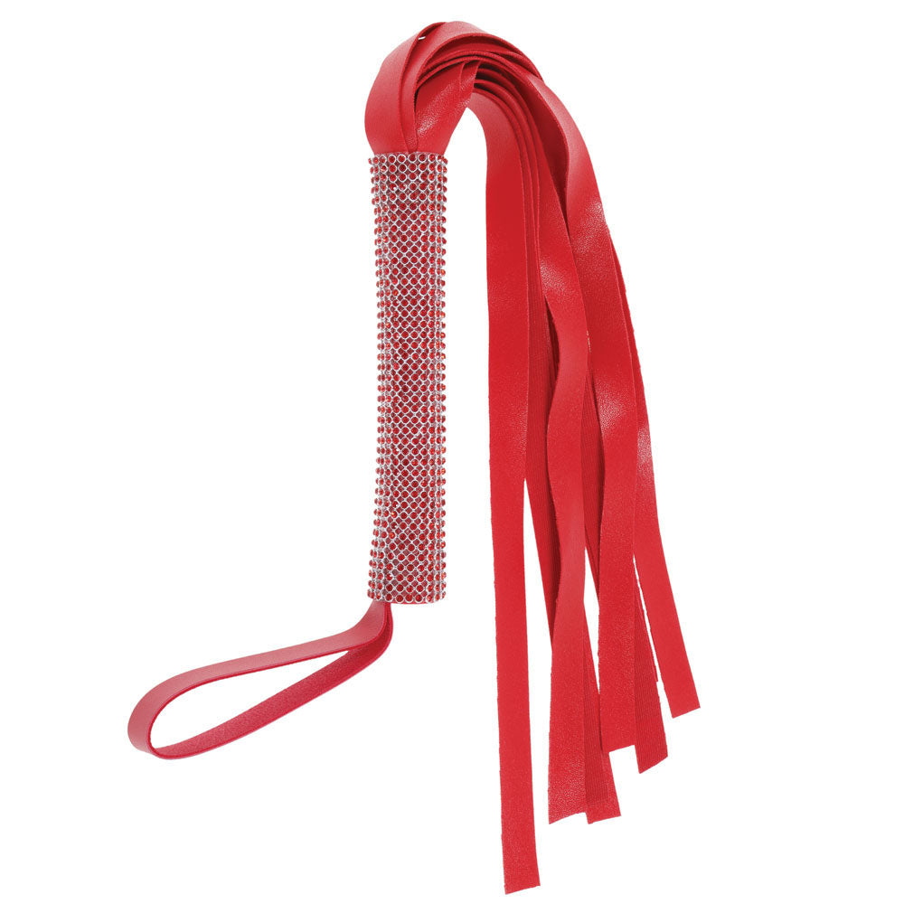 Sex & Mischief Amor Sparkle Flogger - Red 33 cm Flogger Whip - SS09955