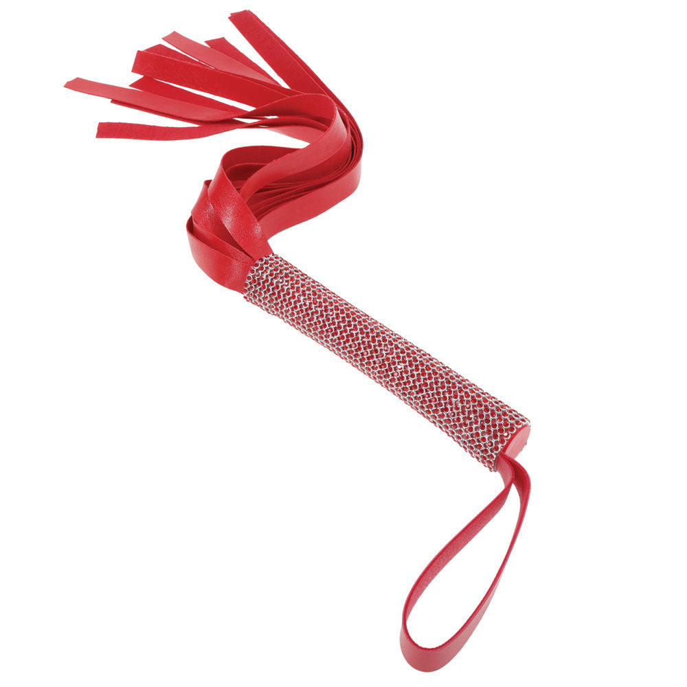 Sex & Mischief Amor Sparkle Flogger - Red 33 cm Flogger Whip - SS09955