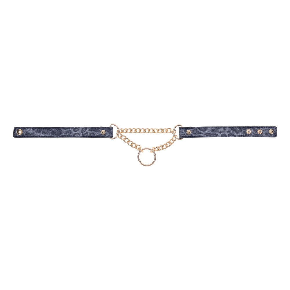 Sex & Mischief Cougar Day Collar - Navy Blue/Gold Collar - SS09974