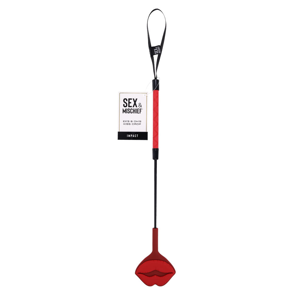 S&M Exs & Ohs Kiss Crop - Red Silicone Tipped Crop Whip - SS09980