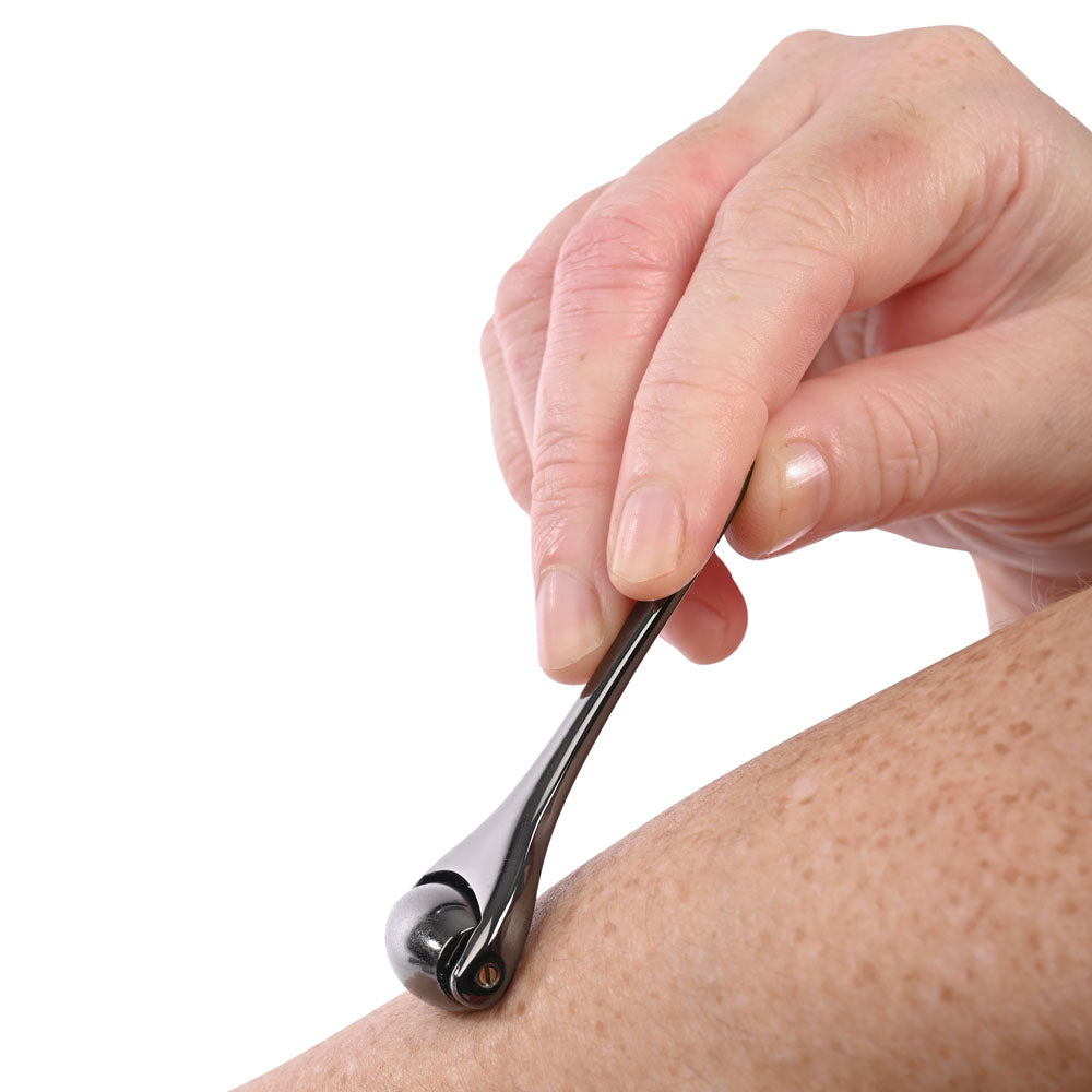 S&M Exs & Ohs Temperature Play Sensory Roller - Gunmetal Roller - SS09984