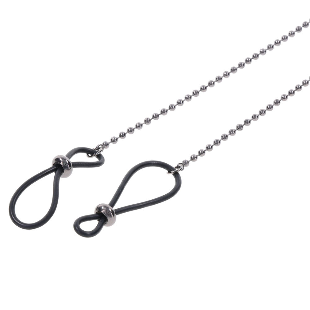 S&M Exs & Ohs Body Jewelry with Nipple Ties - Metal Chain with Nipple Ties - SS09987