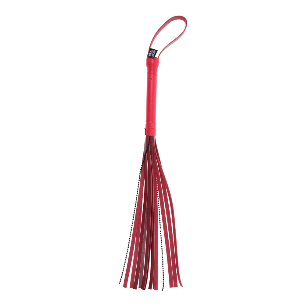 S&M Exs & Ohs Crystal Flogger - Red Flogger Whip - SS09988