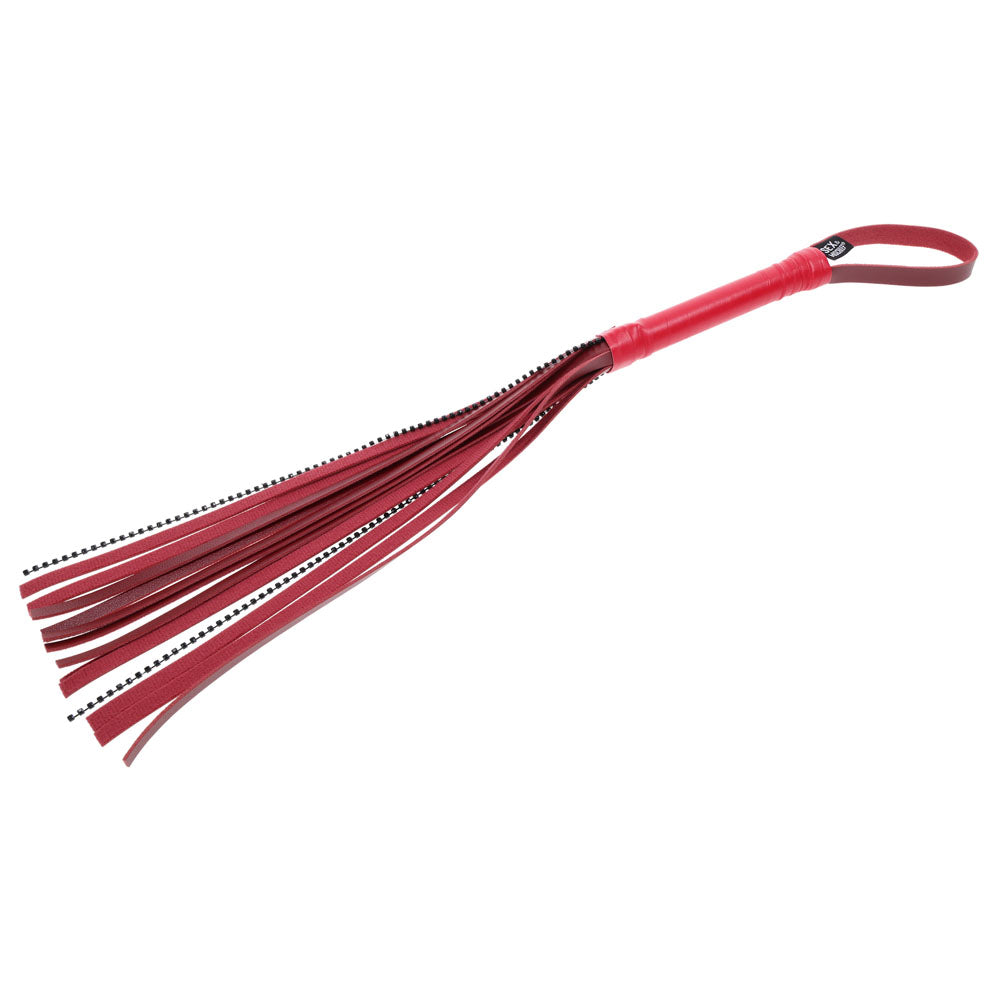 S&M Exs & Ohs Crystal Flogger - Red Flogger Whip - SS09988