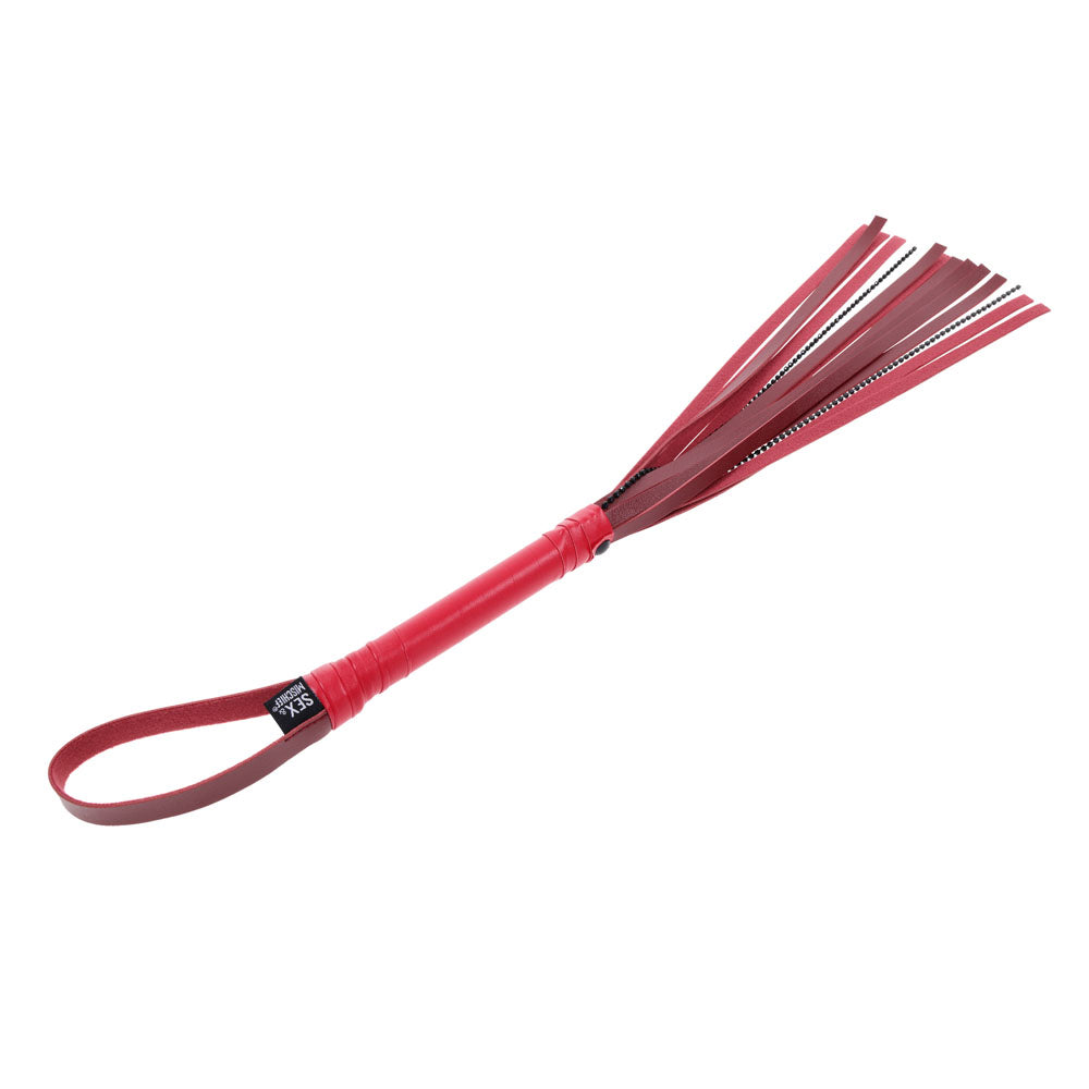 S&M Exs & Ohs Crystal Flogger - Red Flogger Whip - SS09988