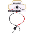 S&M Exs & Ohs Crystal Day Collar - Red/Black Collar Jewellery - SS09989