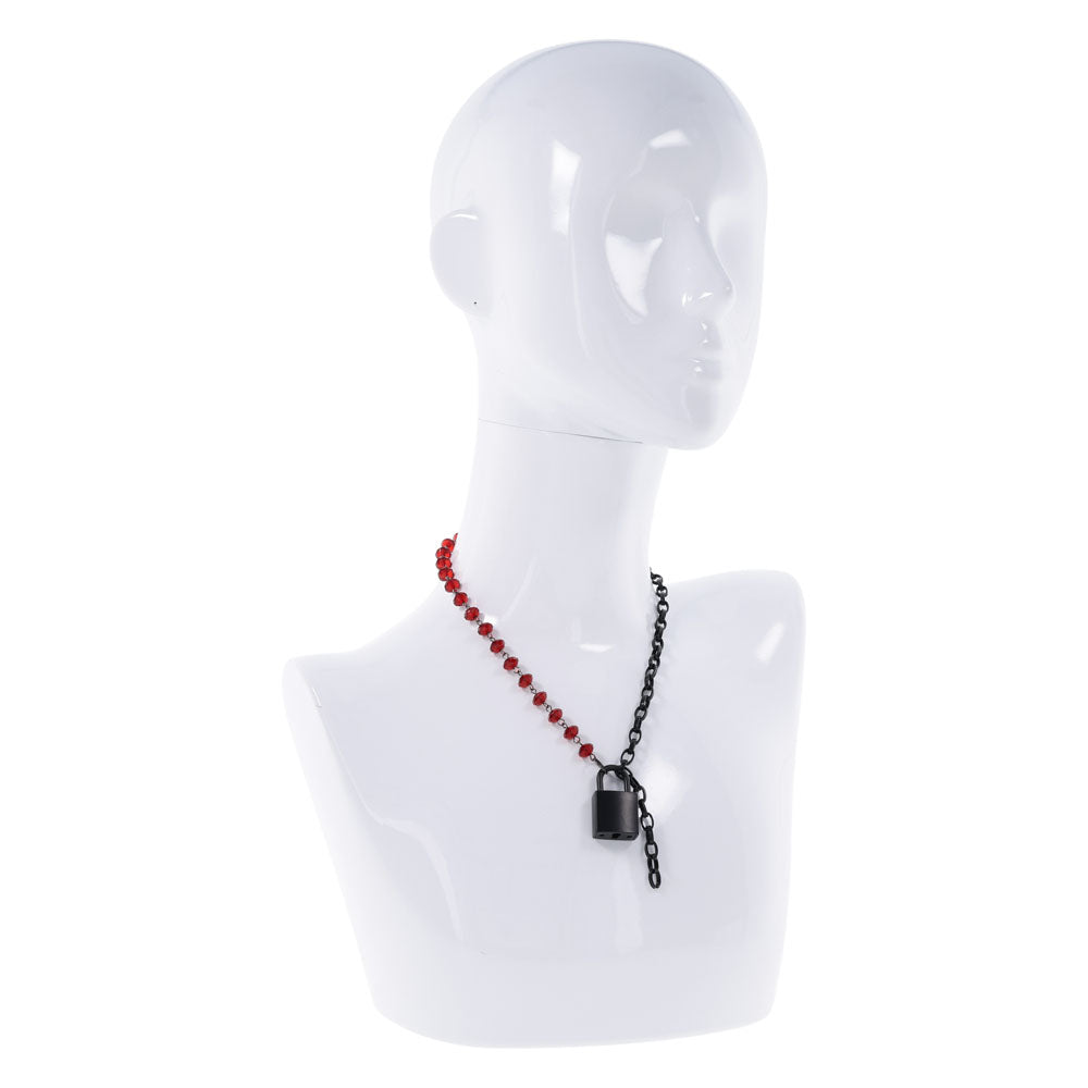 S&M Exs & Ohs Crystal Day Collar - Red/Black Collar Jewellery - SS09989