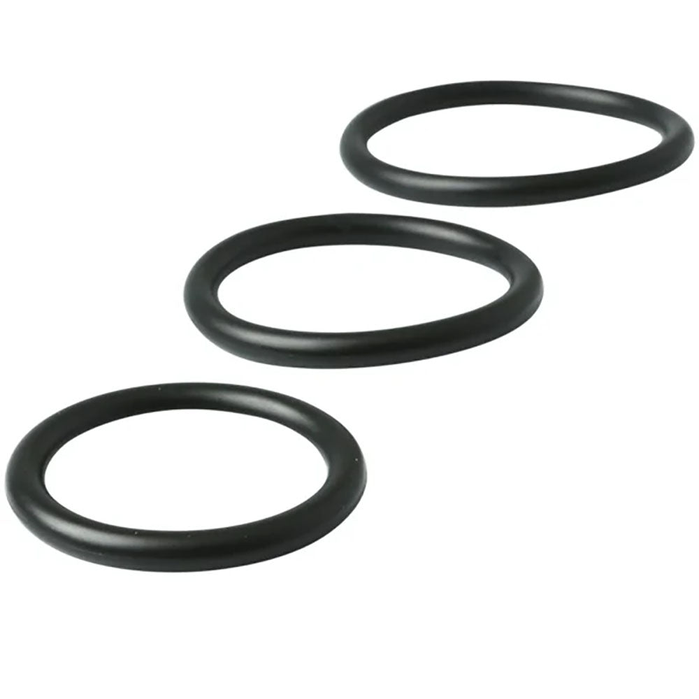Sex & Mischief Nitrile Cock Ring 3 Pack - Black Cock Rings - Set of 3 Sizes - SS10034