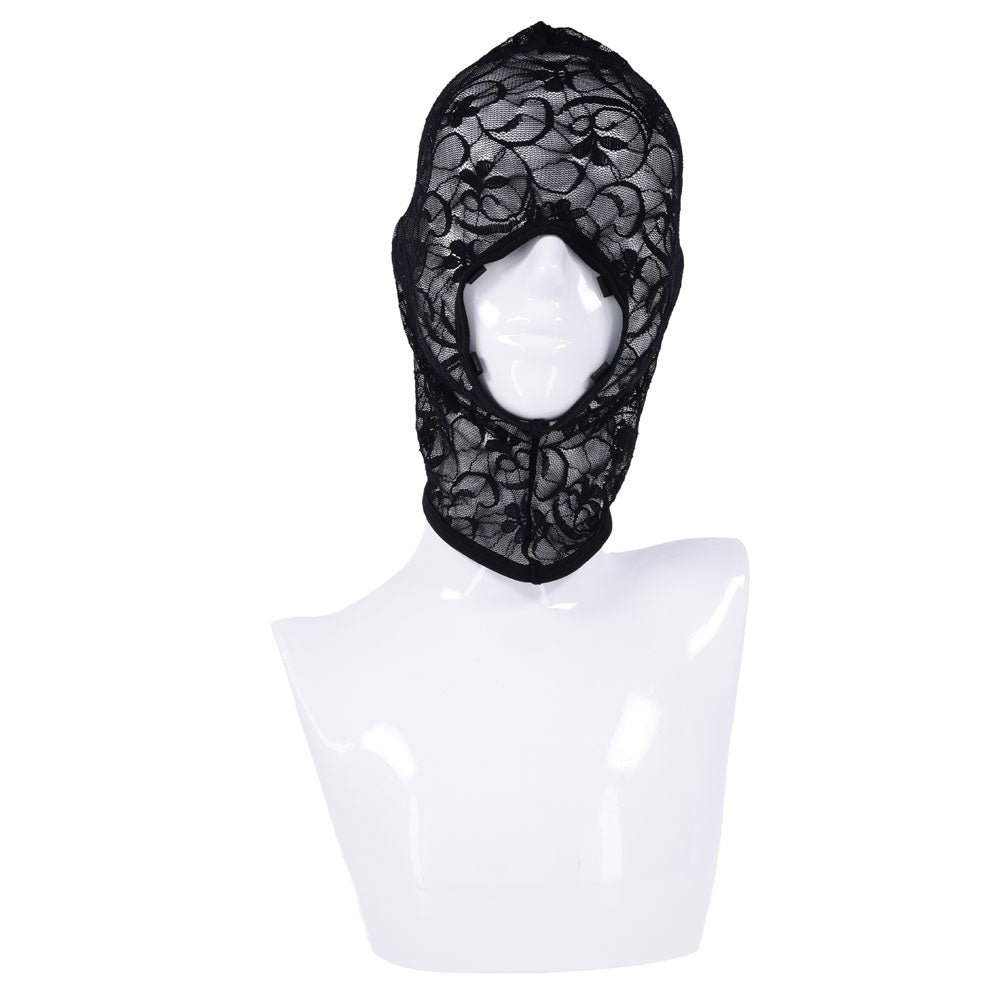 Sex & Mischief Lace Hush Hood - Black Hood - SS10101