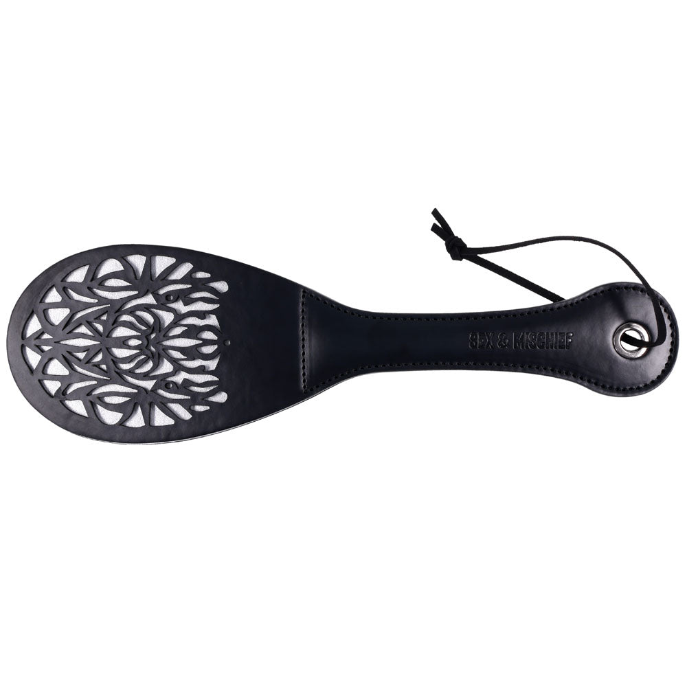 Sex & Mischief Lace Spanker - Black Spanking Paddle - SS10107