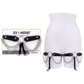 Sex & Mischief Chain Lace Garters - Black/Metal Garters - SS10110