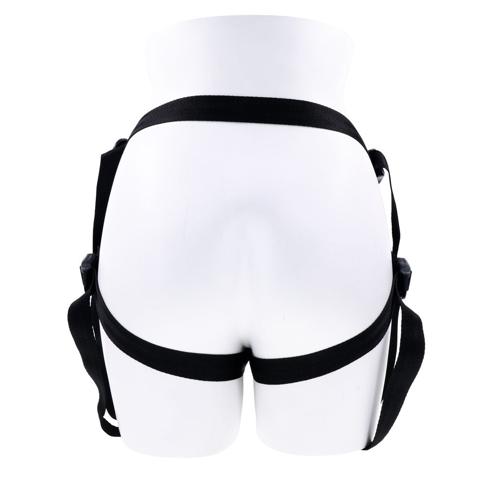 SPORTSHEETS Dual Desires Strap On - Black Adjustable Strap-On Harness (No Probe Included) - SS31003